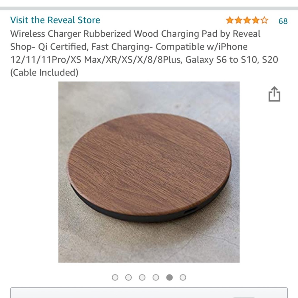 Wireless rubberized wood charging pad - Picture 3 of 6